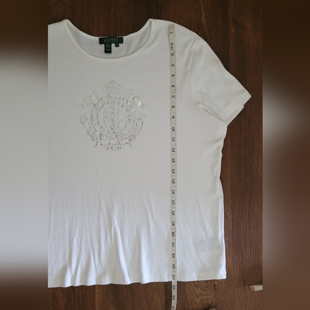 Lauren Ralph Lauren Top XL Metallic Logo - Picture 7 of 7